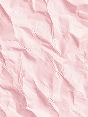 Fototapeta premium Lightly crumpled pastel pink paper texture, soft creases and faded vintage feel, delicate and ideal for feminine-themed backgrounds 