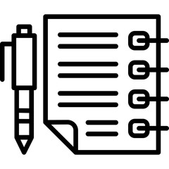 Fototapeta premium Notepad Icon