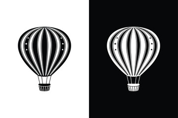 Obraz premium Hot Air Balloon vector illustration on White Background Vector Art Illustration on white background. 