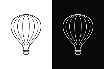Obraz premium Hot Air Balloon vector illustration on White Background Vector Art Illustration on white background. 