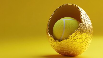 A Pause in the Action: The Humble Tennis Ball, Center Stage on a World-Famous Court