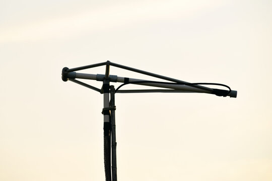 The TV antenna uses a paralon pipe installed on the roof top