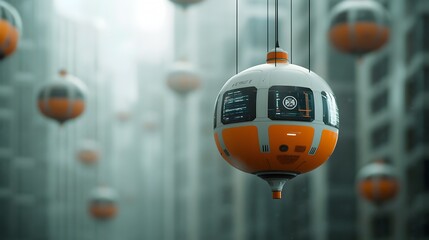 Innovative AI Powered Futuristic Global Logistics Hub with Advanced Robotic Cargo Management Systems Seamless Data across Multimodal Transportation Networks