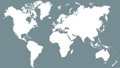 World map. Grey modern vector map. Silhouette map.