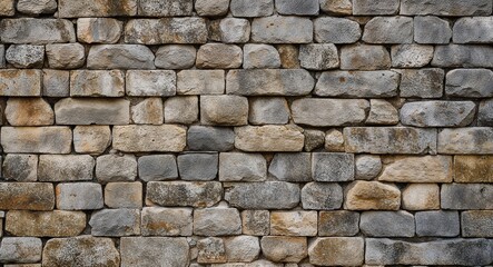 Fototapeta premium Aged stone wall background with texture for natural historic appeal