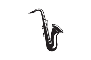 Saxophone Silhouette vector illustration, Saxophone Silhouette Bundle 