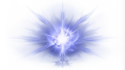 Abstract Blue and White Light Burst with a Star-like Center