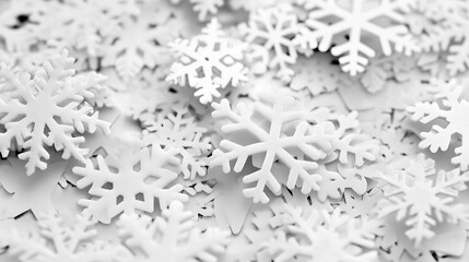 Snowflake and snow texture with intricate frosty details.