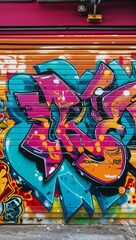 Vibrant graffiti background for urban streetstyle aesthetics
