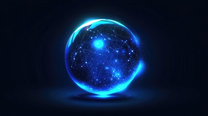 globe with network icon, futuristic tech, technology 