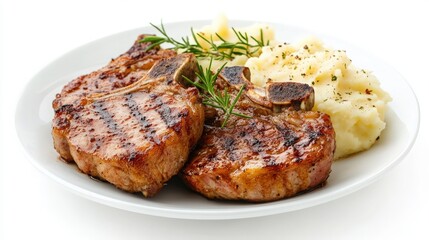 pork chop with mashed potatoes