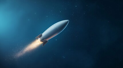 Naklejka premium Futuristic Spacecraft Liftoff - Glowing Neon Lights Propel Cosmic Journey Through the Galaxy Embarking on an Epic Interstellar Adventure Ahead