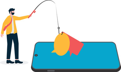 The chat messages on the phone were stolen by fish hooks.

