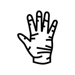 gloves for food handling line icon vector. gloves for food handling sign. isolated contour symbol black illustration