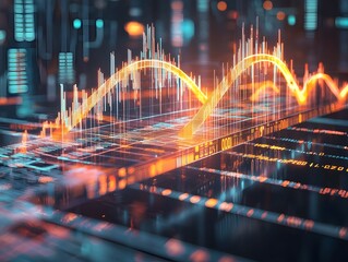 Glowing Financial Bridge Symbolizing Secure Pathway to Prosperous Future