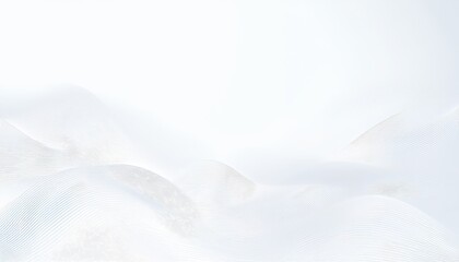 Fototapeta premium Minimalist abstract landscape with soft white waves and gentle curves for elegant background design.