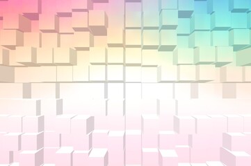 Obraz premium Pastel grainy noisy color gradient banner, extrude textured poster header cover backdrop design