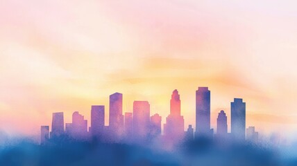 Fototapeta premium Eco-Friendly Smart City at Sunset