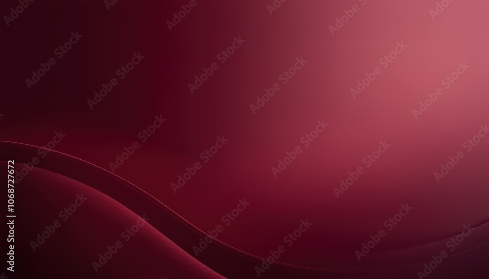 Aufkleber elegant burgundy abstract background with smooth gradient and curved lines.