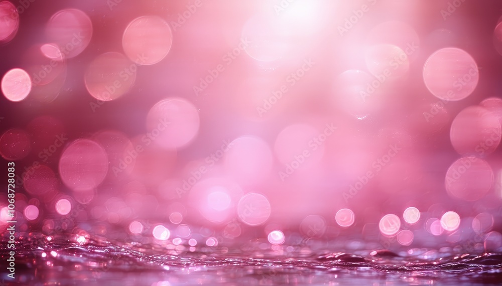 Canvas Prints vibrant pink bokeh background with sparkling light reflections for festive and romantic settings.