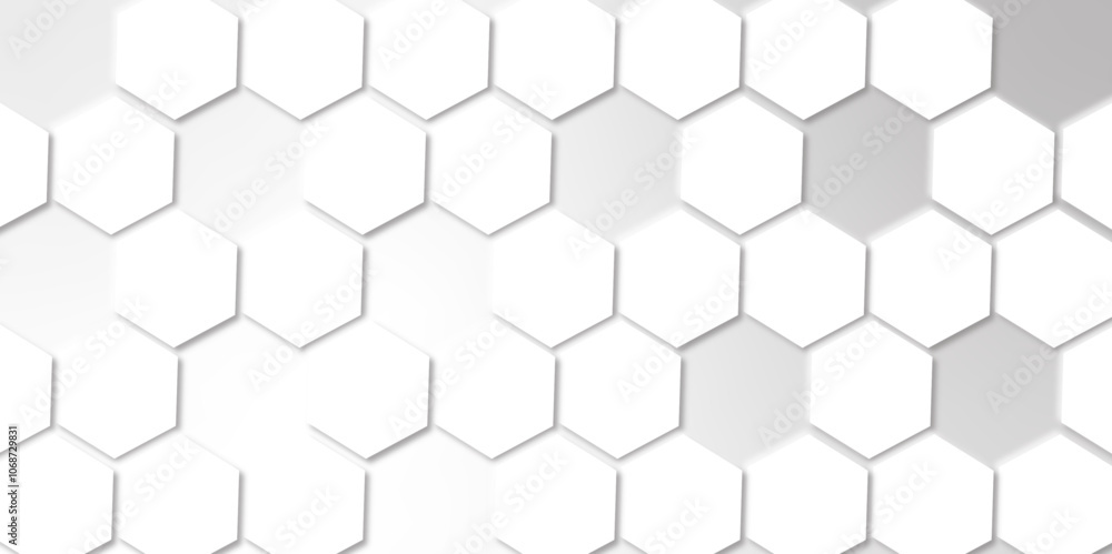 Poster abstract white background with hexagons. abstract hexagon polygonal pattern background vector. seaml