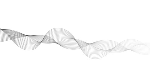 Abstract wave element for design. Digital frequency. Elegant abstract smooth swoosh speed gray wave modern stream. art background. Vector illustration. Wave with lines created using blend.	
