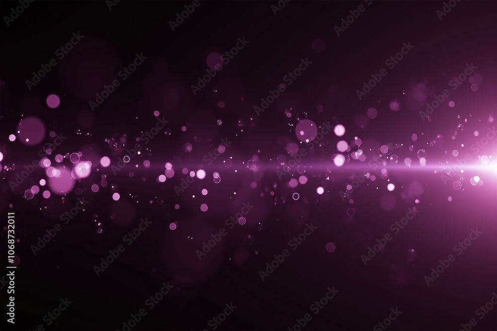 Aufkleber mesmerizing pink light particles on dark background: enchanting bokeh effect in abstract design.