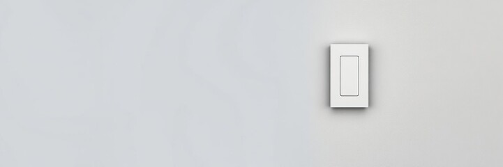 Modern gray triangular design with a sleek light switch on the wall, triangular