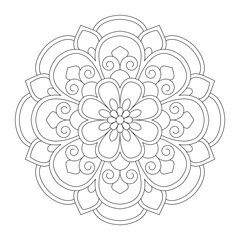 Mandala Coloring book. wallpaper design, vector file