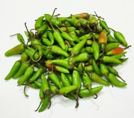Green chili peppers 