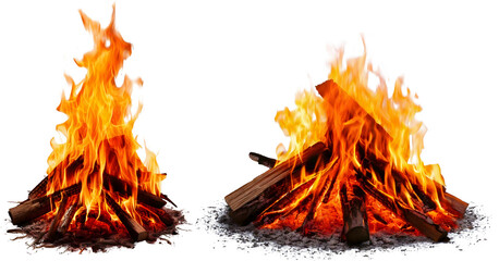 Dynamic Campfire Flames on Display
