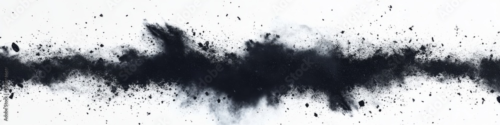 Poster this captivating abstract design features a bold black spray gradient with a grainy effect, creating