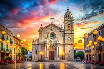 San Nicola di Bari Cathedral, Italian Architecture, Rule of Thirds, Photorealistic AI Art