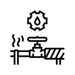 water pipe insulation home maintenance line icon vector. water pipe insulation home maintenance sign. isolated contour symbol black illustration