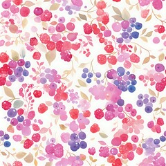 seamless pattern with mix berry