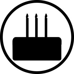 Happy birthday single vector icon