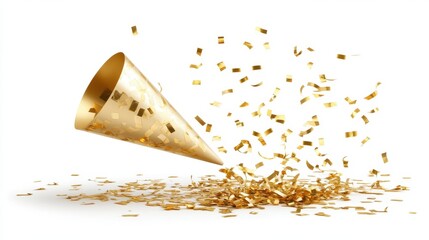 Gold Confetti Popper for New Year Celebrations