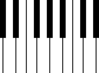 Fototapeta premium Piano keys. Musical instrument keyboard illustration.