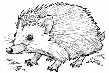 This coloring page features an adorable cartoon hedgehog ready for vibrant colors and creativity