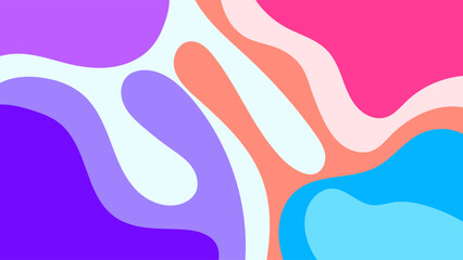 ABSTRACT BACKGROUND WITH HAND DRAWN SHAPES COLORFUL FLAT DESIGN VECTOR TEMPLATE FOR WALLPAPER, COVER DESIGN