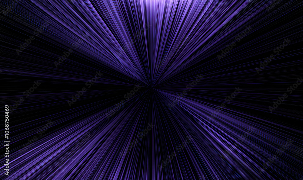 Poster abstract purple lines converging into a central point.
