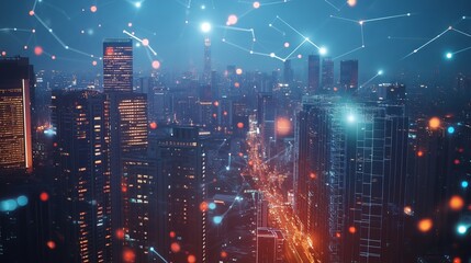 Obraz premium Advancements in technology are transforming our future lifestyles. Digital marketing will continue to dominate, using AI and personalization to create targeted campaigns
