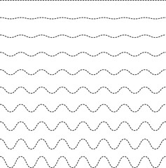 Water wave, sea wave, Wavy line set. Line water waves icon, sign vector. Set of seamless wavy - curvy and zigzag - criss cross horizontal lines. Water logo, symbol or sign collection.