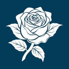 beautiful rose flower vector art illustrator