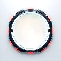 Fototapeta premium cyberpunk style futuristic border, perfect circle,
