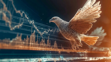 Abstract Financial Growth Visualization