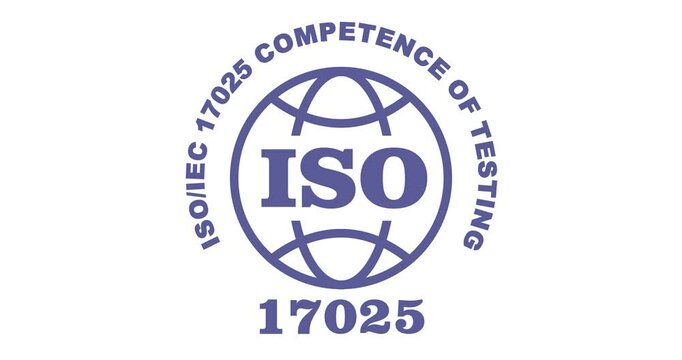 ISO 17025 certified medal, requirements for the competence of testing and calibration laboratories, transparent background footage