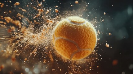 A Pause in the Action: The Humble Tennis Ball, Center Stage on a World-Famous Court