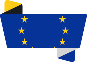 Folded Icon of European Union Flag