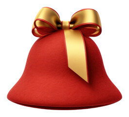 PNG Christmas bell christmas ribbon gold.